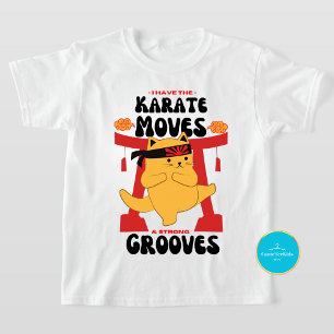 かわいい猫Tシャツ  空手の技おもしろい Tシャツ