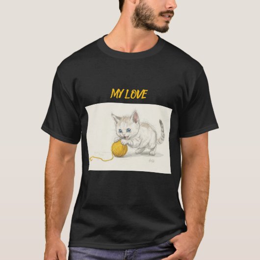 かわいい猫Tシャツ Tシャツ (正面)