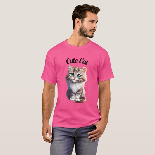 かわいい猫Tシャツ Tシャツ (正面フル)