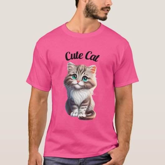 かわいい猫Tシャツ Tシャツ (正面)