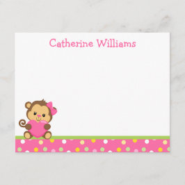 かわいい猿ありがとう ノートカード