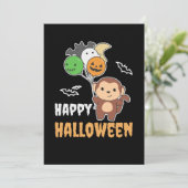 かわいい猿のハロウィン風船 子供のための猿 シーズンカード (スタンド正面)