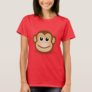 かわいい猿の顔 Tシャツ