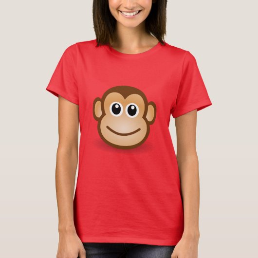かわいい猿の顔 Tシャツ (正面)