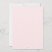 かわいい猿ハートの女の子誕生パーティーの招待 招待状 (裏面)