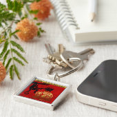 かわいい猿中国のな年の(占星術の)十二宮図の誕生日のkeychain キーホルダー (側面)