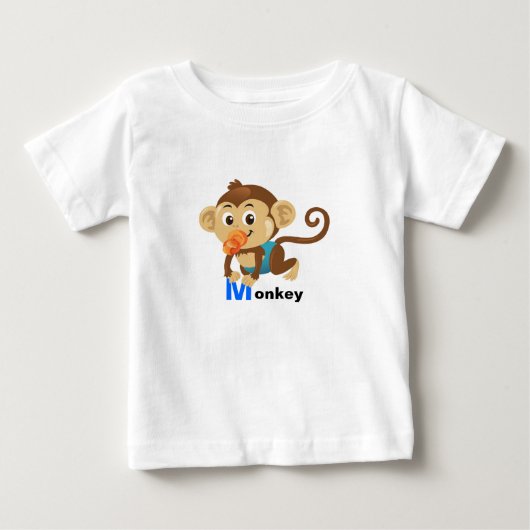 かわいい猿 ベビーTシャツ (正面)