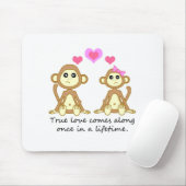 かわいい猿-本当愛はで…一度現れります マウスパッド (マウス)