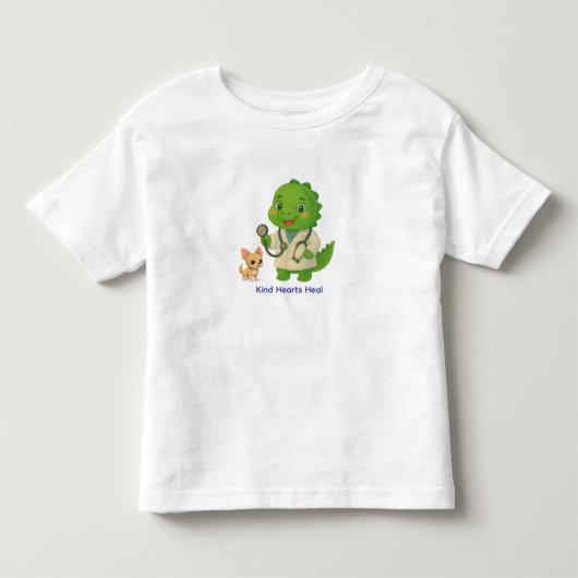 かわいい獣医の恐竜 - 恐竜の仕事 トドラーTシャツ (正面)