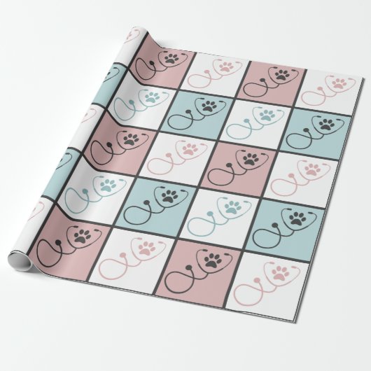 かわいい獣医テック獣医アシスタント ラッピングペーパー (アンロールド)