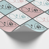 かわいい獣医テック獣医アシスタント ラッピングペーパー (角)