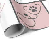かわいい獣医テック獣医アシスタント ラッピングペーパー (ロールコーナー)