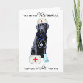 かわいい獣医プロフェッショナル獣医 サンキューカード (正面)