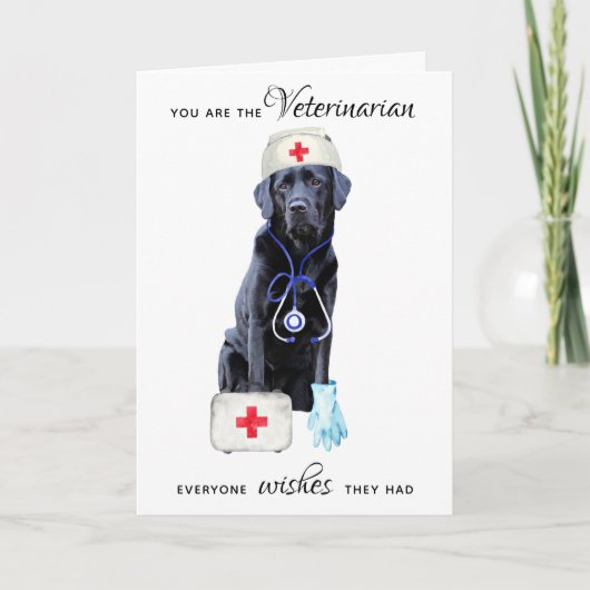 かわいい獣医プロフェッショナル獣医 サンキューカード (正面)