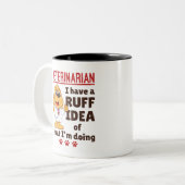 かわいい獣医動物医ドクトルラフアイディア ツートーンマグカップ (正面左)