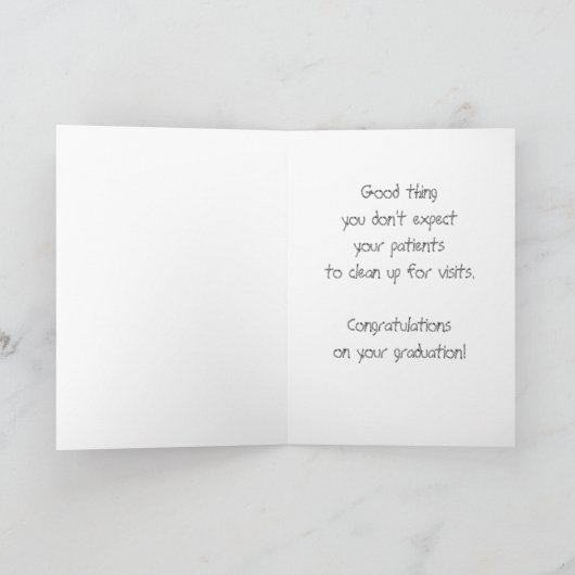 かわいい獣医卒業祝い牧場DVM カード (内部)