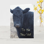 かわいい獣医卒業祝い牧場DVM カード (黄色い花)