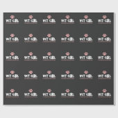 かわいい獣医少女獣医女性動物愛好家 ラッピングペーパー (フラット)