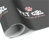 かわいい獣医少女獣医女性動物愛好家 ラッピングペーパー (ロールコーナー)