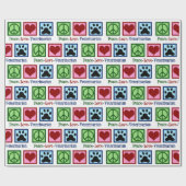 かわいい獣医誕生日または獣医クリスマス ラッピングペーパー (フラット)