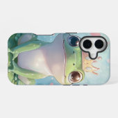 かわいい王室のカエルのアニメのケース iPhone 16ケース (裏面横)