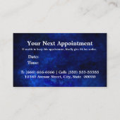 かわいい王室のブルー金ゴールドフェイクグリッター 予約カード (裏面)