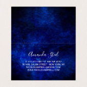 かわいい王室のブルー金ゴールドフェイクグリッター 名刺 (内部フラット)