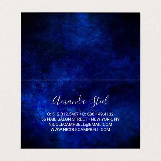 かわいい王室のブルー金ゴールドフェイクグリッター 名刺 (内部フラット)