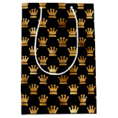 かわいい王室のプリンセスクラウンパーティー ミディアムペーパーバッグ (正面)