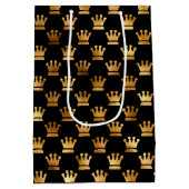 かわいい王室のプリンセスクラウンパーティー ミディアムペーパーバッグ (裏面)