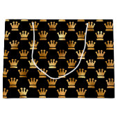 かわいい王室のプリンセスクラウンパーティー ラージペーパーバッグ (正面)
