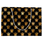 かわいい王室のプリンセスクラウンパーティー ラージペーパーバッグ (裏面)