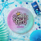 かわいい王室の誕生日ガールパーティー紙プレート ペーパープレート (パーティー)