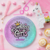 かわいい王室の誕生日ガールパーティー紙プレート ペーパープレート (パーティー)