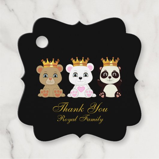 かわいい王様がクマ公に感謝 フェイバータグ (正面)