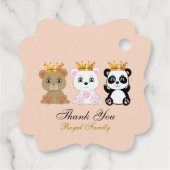 かわいい王様のクマたちありがとう フェイバータグ (裏面)