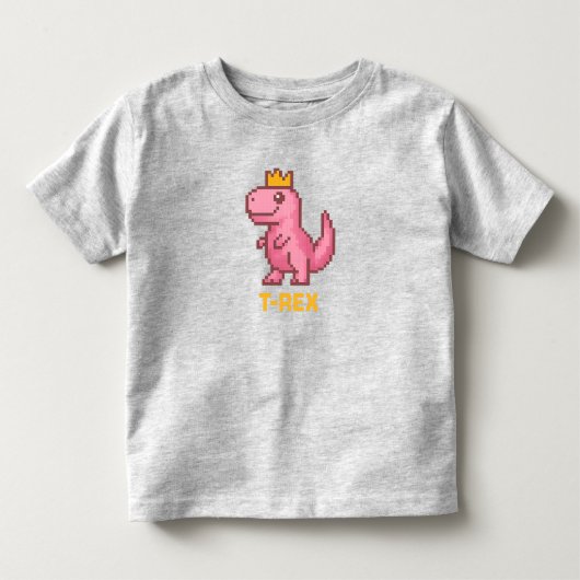 かわいい王様ティラノサウルス トドラーTシャツ (正面)