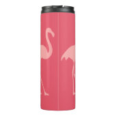 かわいい珊瑚のピンクのフラミンゴの鳥の熱タンブラーのマグ タンブラー (裏面)