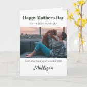 かわいい現代のペットママ　母の日 カード (黄色い花)