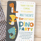 かわいい現代の恐竜の子供の誕生日パーティー サンキューカード