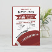 かわいい現代ビッグサッカーリボン子供の誕生日 招待状 (スタンド正面)