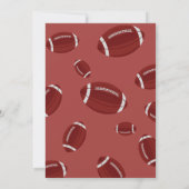 かわいい現代ビッグサッカーリボン子供の誕生日 招待状 (裏面)