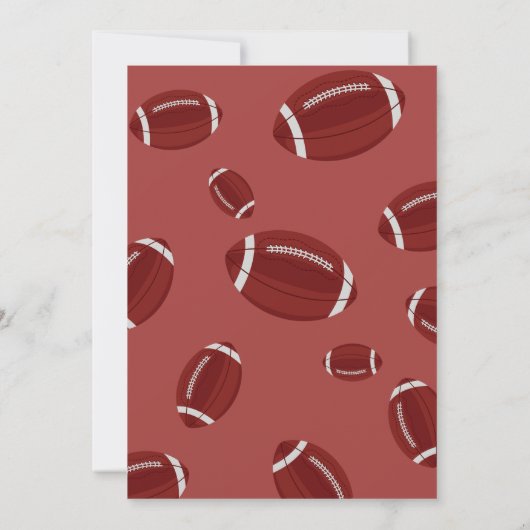 かわいい現代ビッグサッカーリボン子供の誕生日 招待状 (裏面)