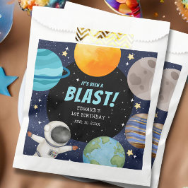 かわいい現代的な宇宙の1歳の誕生日 フェイバーバッグ