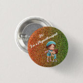 かわいい理学療法士のバッジボタン 缶バッジ (正面&裏面)