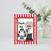 かわいい理容師ショップありがとうはがき ポストカード (スタンド正面)