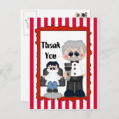 かわいい理容師ショップありがとうはがき ポストカード (正面/裏面)