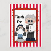 かわいい理容師ショップありがとうはがき ポストカード (正面)