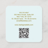 かわいい理髪用鋏QRコード スクエア名刺 (裏面)