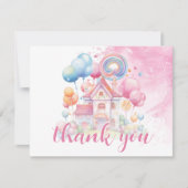 かわいい甘いお菓子の赤ちゃんシャワー サンキューカード (正面)